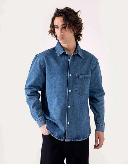 DENIM OVER SHIRT WITH POCKET